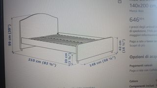 Letto matrimoniale IKEA HAUGA