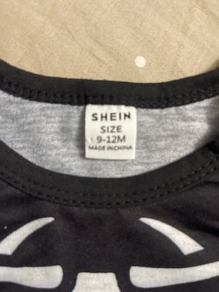 Completo scheletro neonato Halloween 9-12 mesi