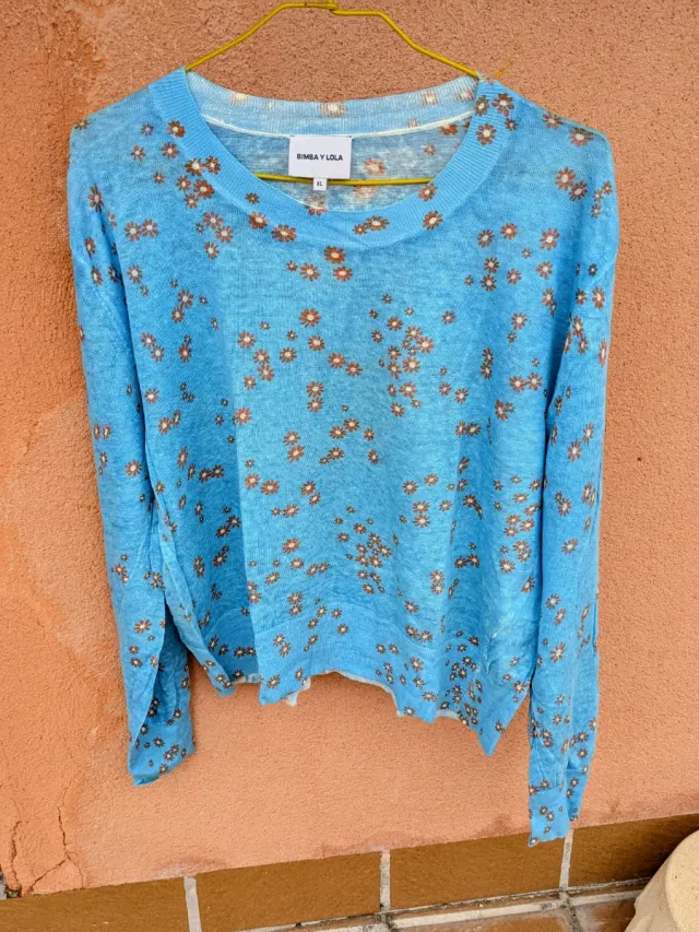 Jersey BIMBA Y LOLA azul flores XL