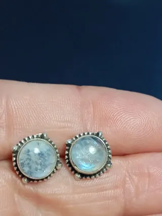 Pendientes Plata de Ley Luna