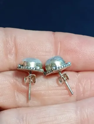 Pendientes Plata de Ley Luna