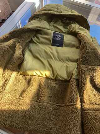 Cazadora Reset ante y plumas verde oliva Talla M