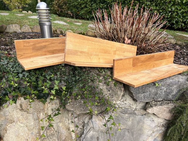 3 Baldas de madera rústicas