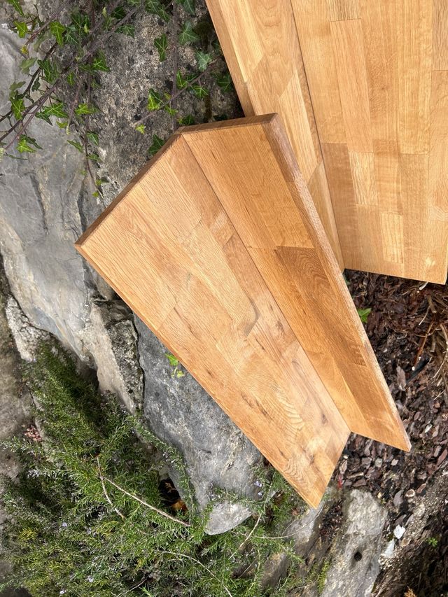 3 Baldas de madera rústicas