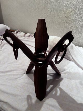 Mesa-Escultura de madera marroquí tallada