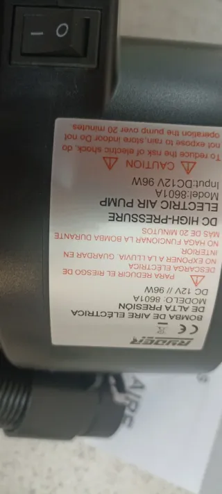 Inflador Eléctrico Ryder Pro