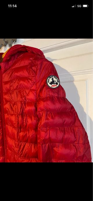 Chaqueta Jott plumífero roja