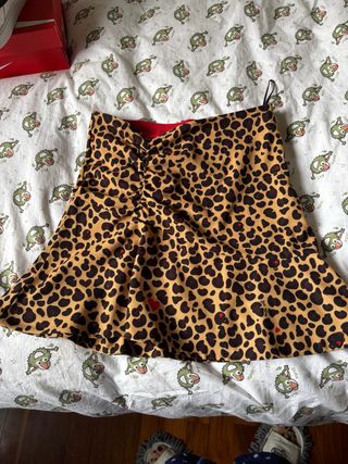 Falda leopardo retro talla XS
