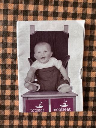 Trona portátil de tela con funda