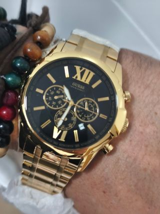 Reloj Guess W0193G1 Dorado Negro Caja