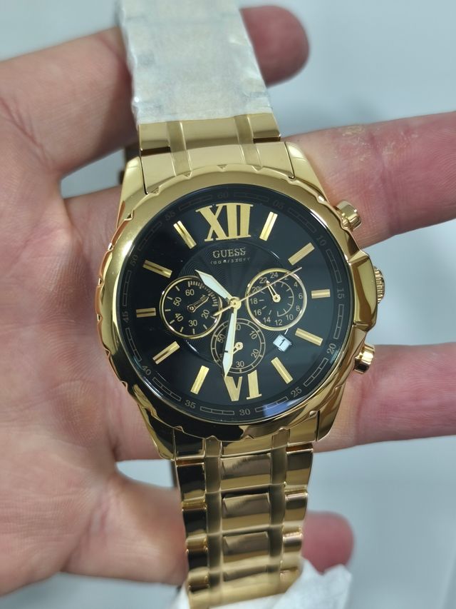 Reloj Guess W0193G1 Dorado Negro Caja