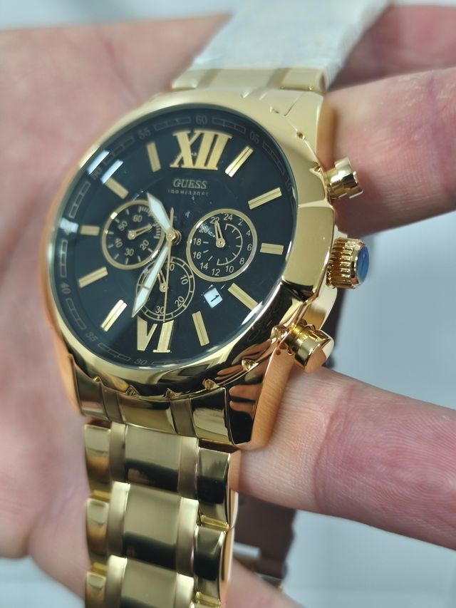 Reloj Guess W0193G1 Dorado Negro Caja