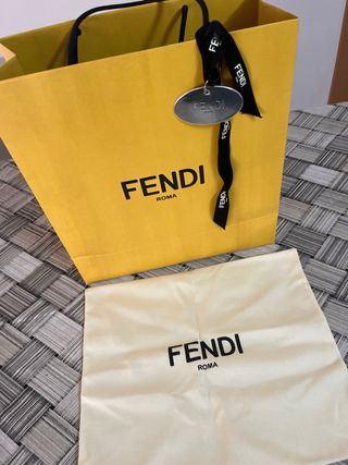 Bolsa Fendi Roma Tela Amarilla