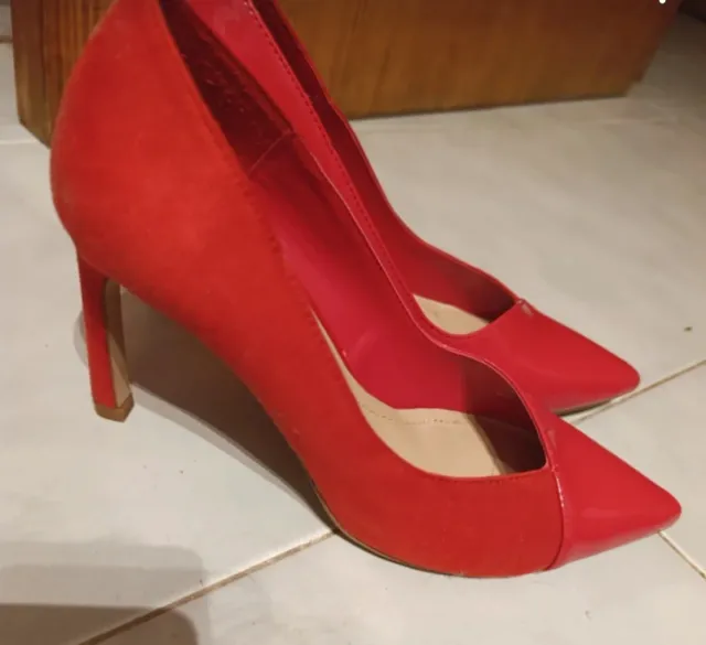 Tacones Stradivarius Rojo Talla 38 Un Uso