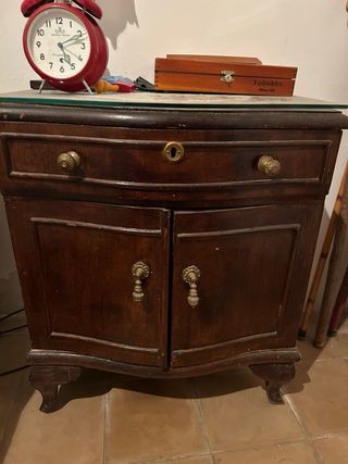 Mesilla antigua madera y cristal