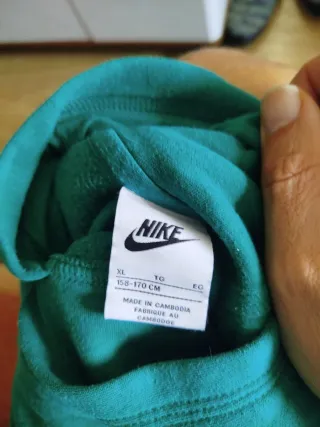 Sudadera Nike verde niño talla 12.14