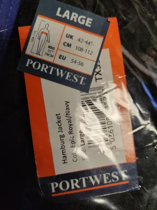 Chaqueta Portwest Hamburg Talla L Azul