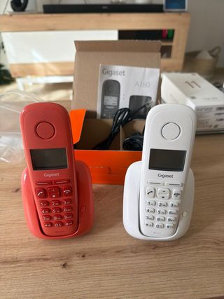 Teléfonos Gigaset A180 (Rojo y Blanco)