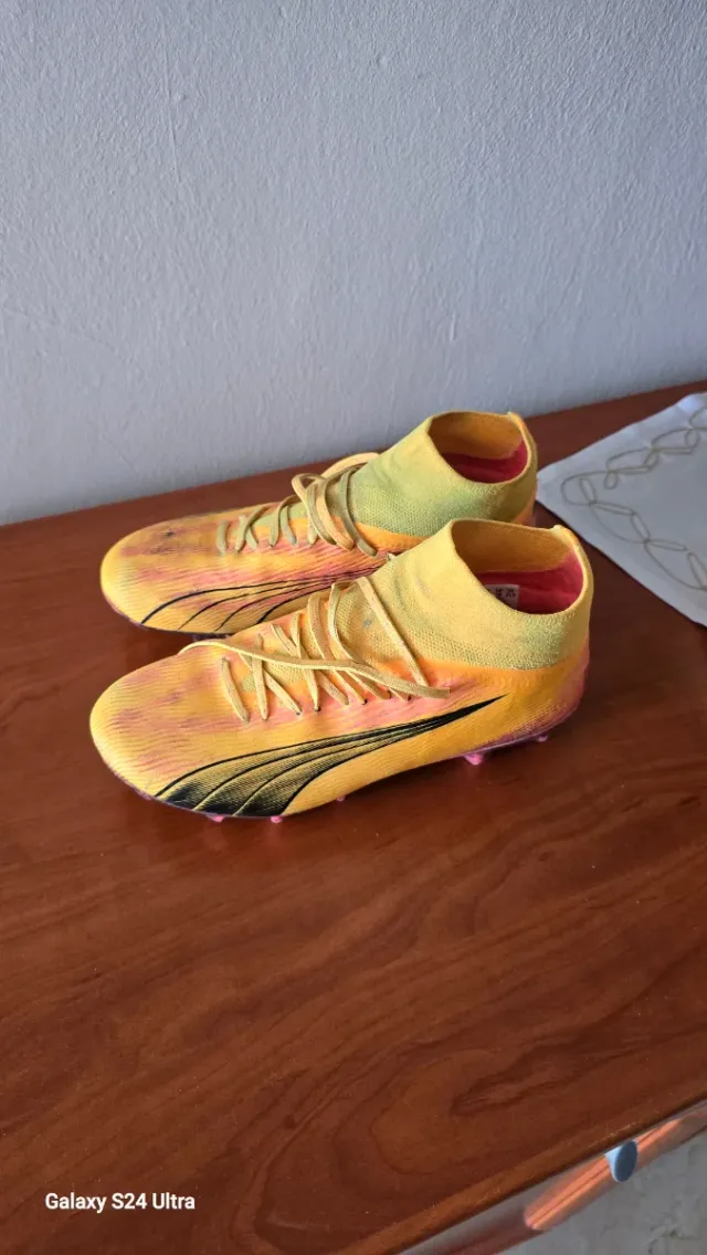 Scarpe da calcio Puma arancione/gialle