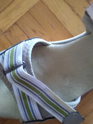 Sandalias Footflexx trekking beige y verde