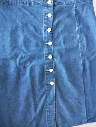 Falda vaquera mujer botones