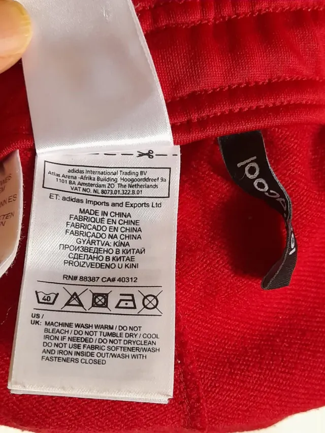 Chándal Adidas Rojo y Dorado