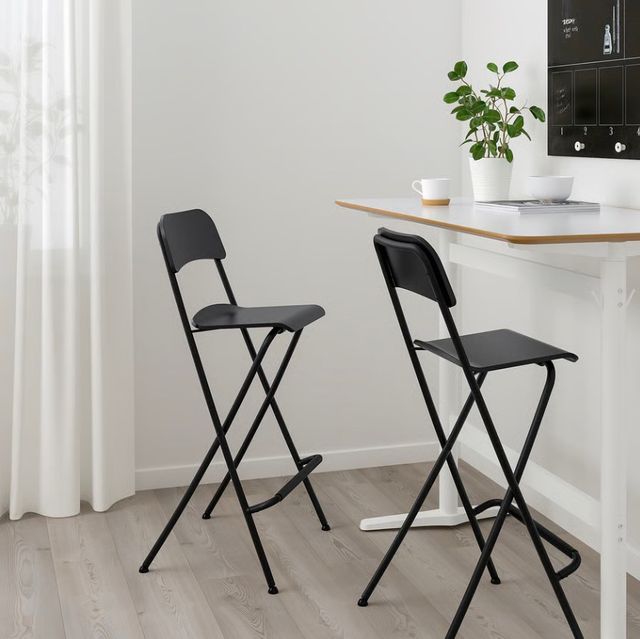 Taburete Alto Plegable IKEA Negro 73cm