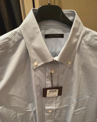 Camicia Camicissima manica corta righe azzurre