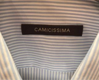Camicia Camicissima manica corta righe azzurre
