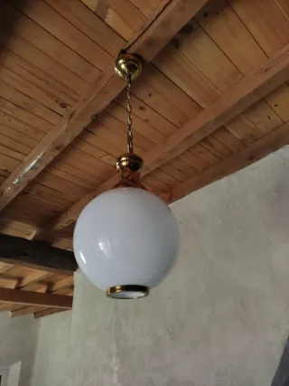 Lámpara colgante vintage esfera cristal