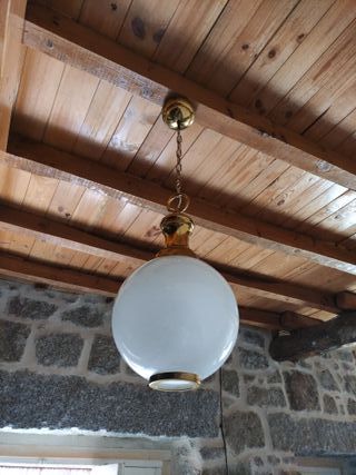 Lámpara colgante vintage esfera cristal