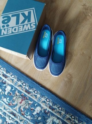 Zapatos planos muy ligero azules original KLE muje