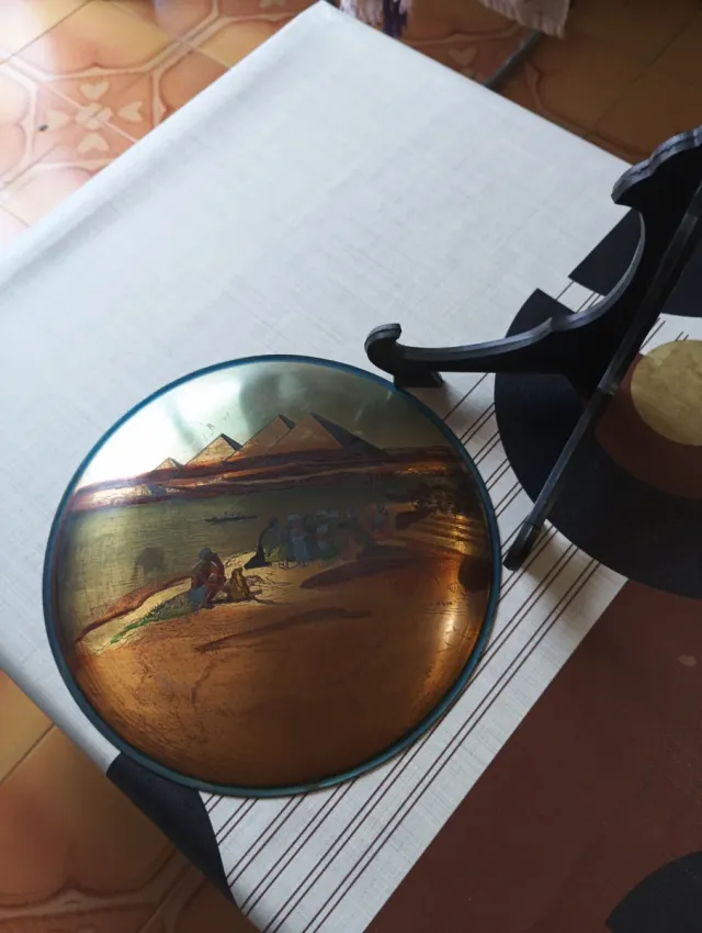 Piatto decorativo piramidi egiziane