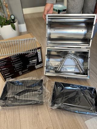 Parrilla de barbacoa acero inoxidable a estrenar