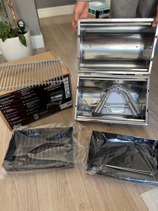 Parrilla de barbacoa acero inoxidable a estrenar