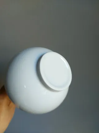 Jarrón Cerámica Blanco Estilo Retro