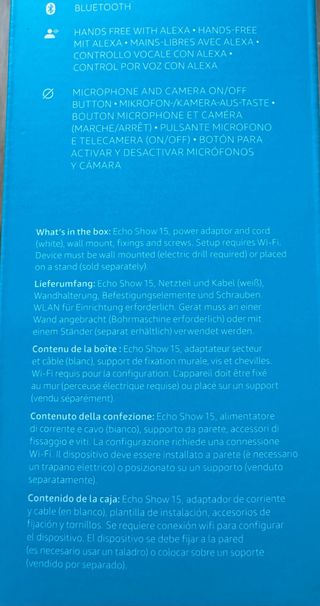 Supporto per Amazon Echo Show 15 Alexa +