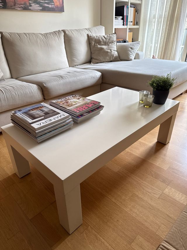 Mesa de centro Laxa blanca 60x110x35