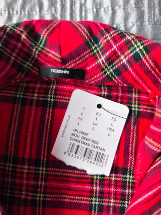 Pijama Tezenis Cuadros Rojo Mujer