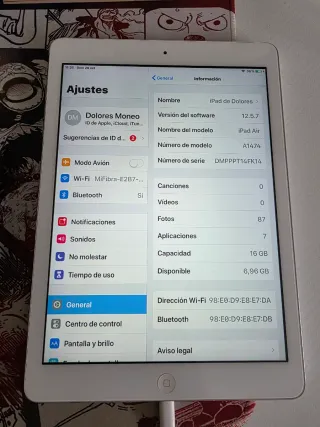iPad Air 1ª Gen 16GB WiFi Gris
