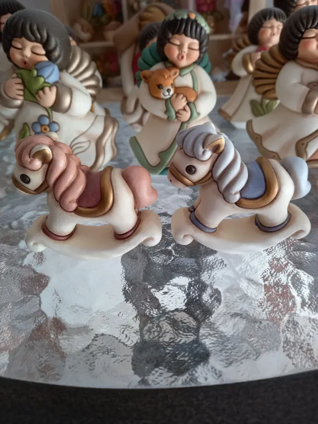 Coppia Cavallini THUN Dondolo Rosa e Azzurro