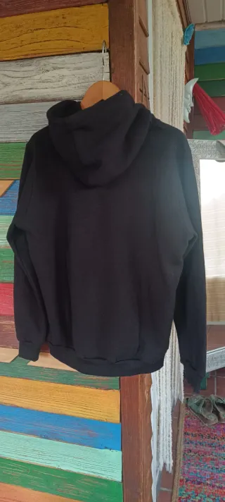 Sudadera  azul marino, 100% algodón de Portugal