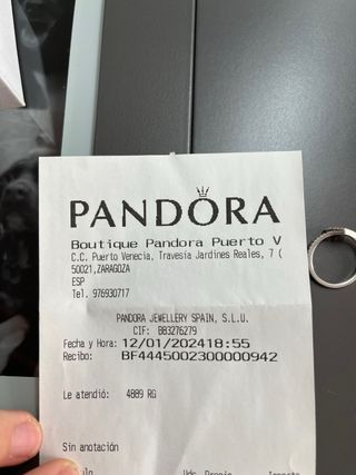 Anillo Pandora Corazón Espumoso brillante Plata