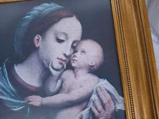 Cuadro Virgen María y Niño Jesús Dorado