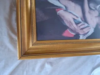 Cuadro Virgen María y Niño Jesús Dorado