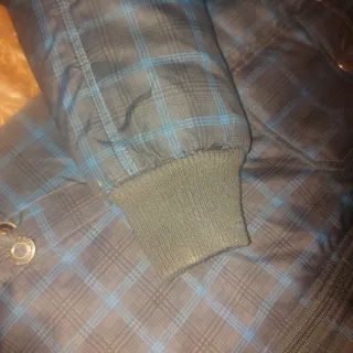 Chaqueta chico cuadros azul y negro