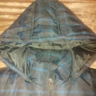 Chaqueta chico cuadros azul y negro