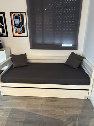 Escritorio y Estantería Modular Madera Clara