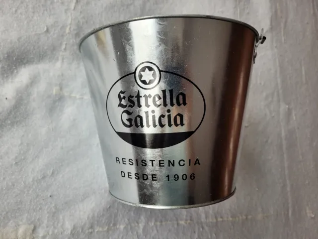 Cubo metálico de Estrella Galicia