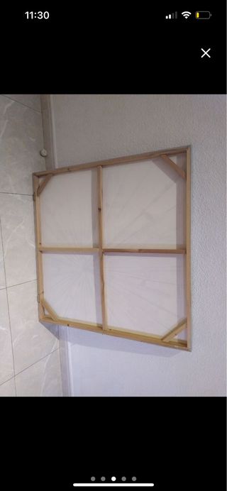 Cuadro relieve blanco, plata y gris